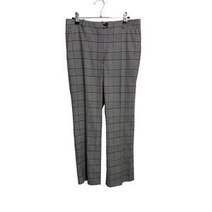 NWT Ann Taylor Women's Black and white Plaid Ankle Pants 2
